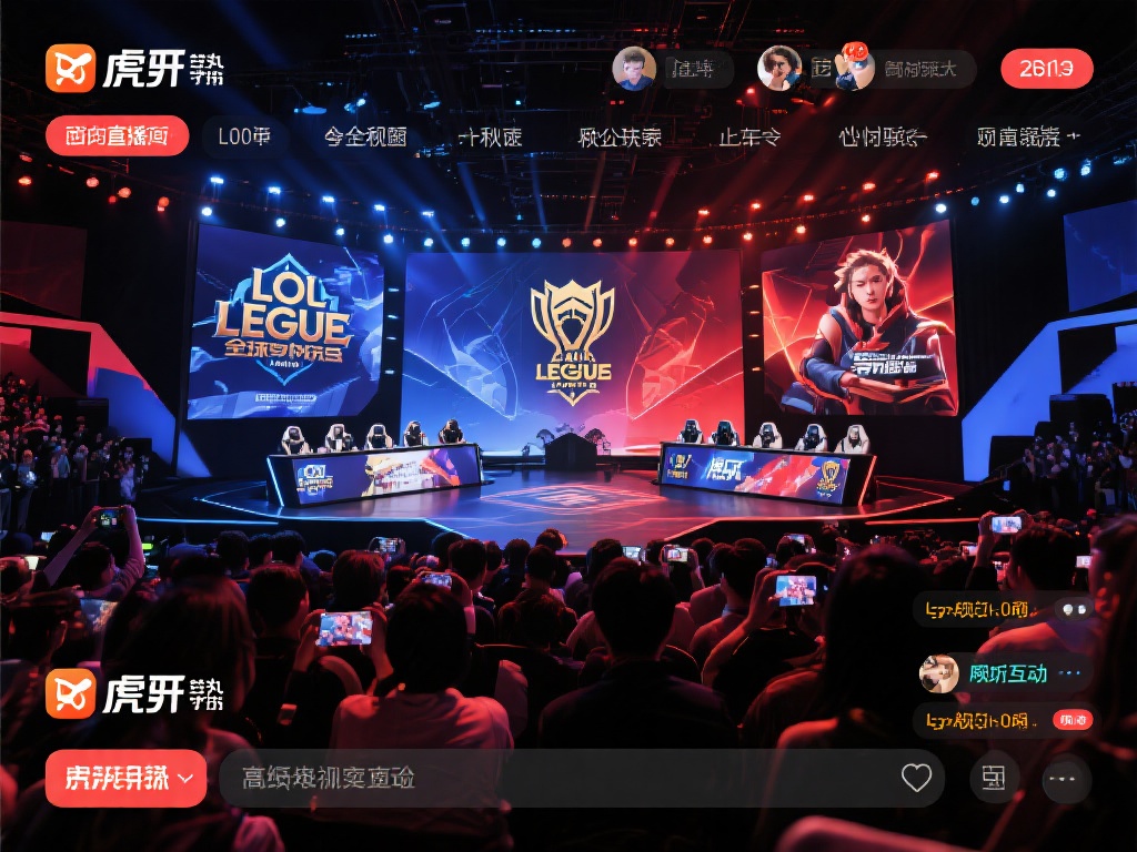虎牙平台直播LOL全球总决赛，互动弹幕超热闹非凡！